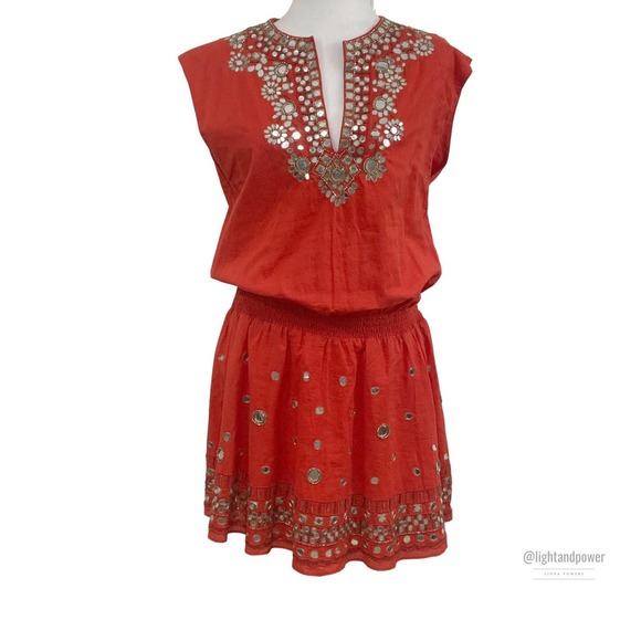 Alice + Olivia Dresses & Skirts - alice + olivia red India-Inspired Bead Dress 8 EUC